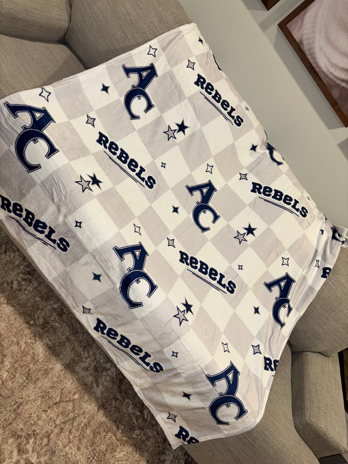 AC Rebels Fleece Throw Blanket - READY TO SHIP/PICKUP