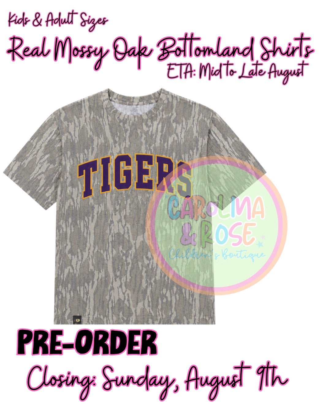 Tigers Mossy Oak Shirt *PRE-ORDER*
