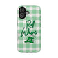 Phone Case — "Roll Wave" Green Plaid Magnetic Impact‑Resistant Case