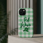Phone Case — "Roll Wave" Green Plaid Magnetic Impact‑Resistant Case