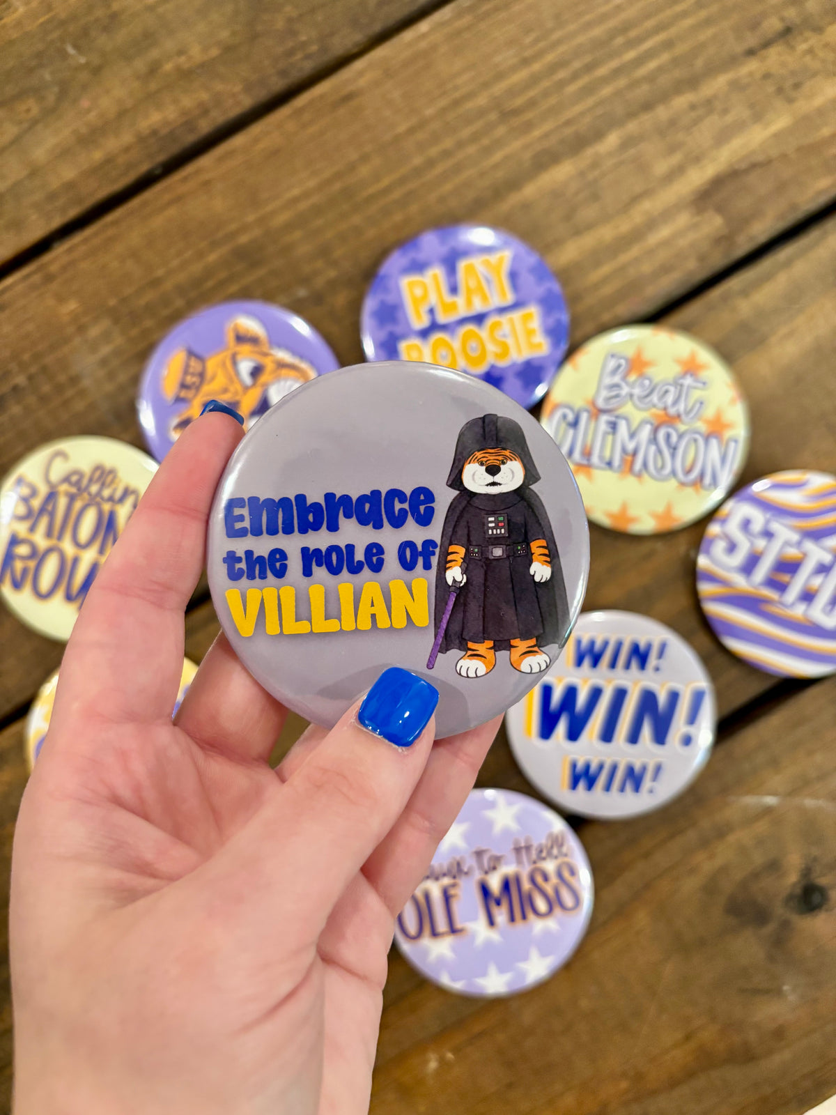 3” Game Day Button - LSU Options