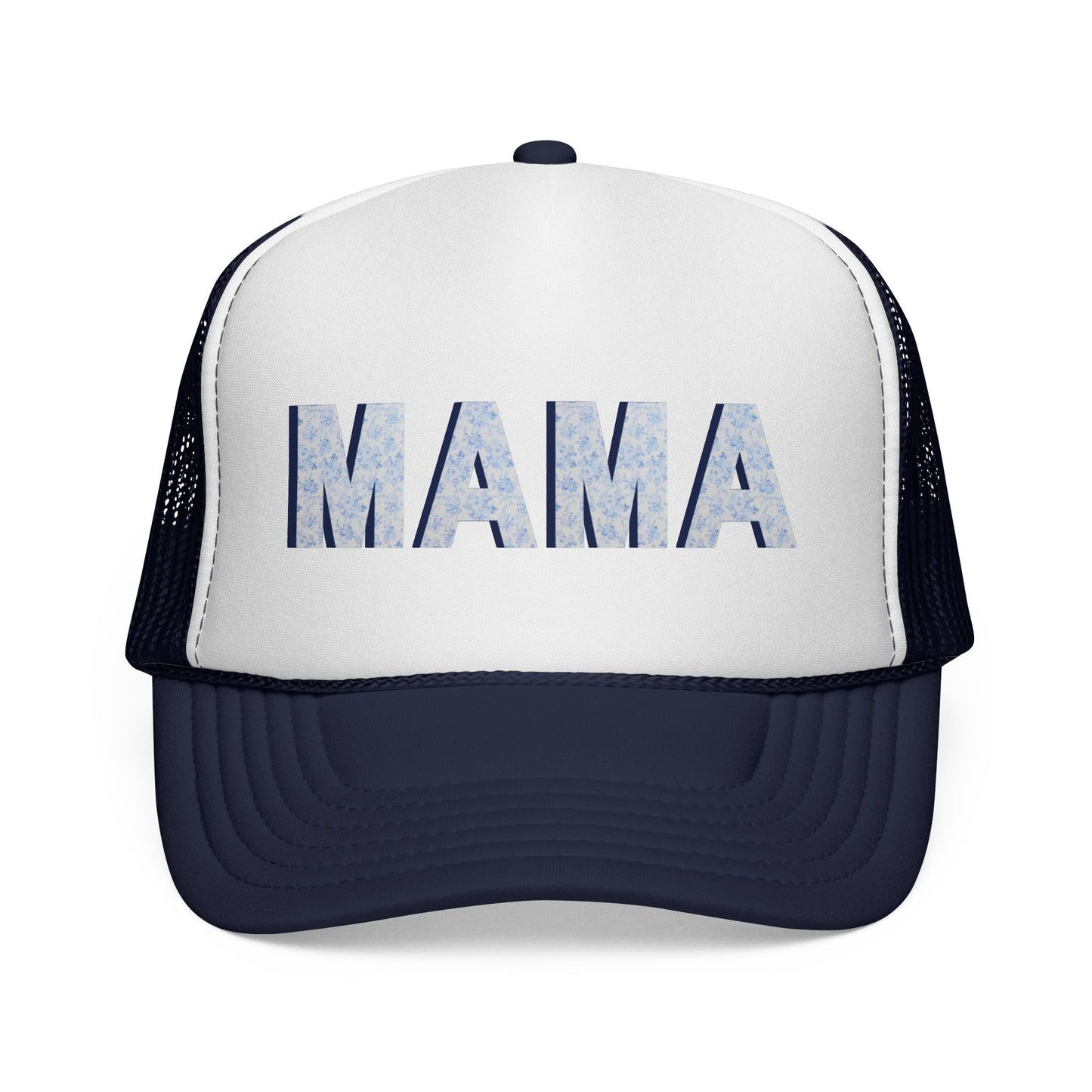 Mama Trucker Hat — Distressed Lettering Mesh Cap for Moms