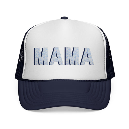 Mama Trucker Hat — Distressed Lettering Mesh Cap for Moms