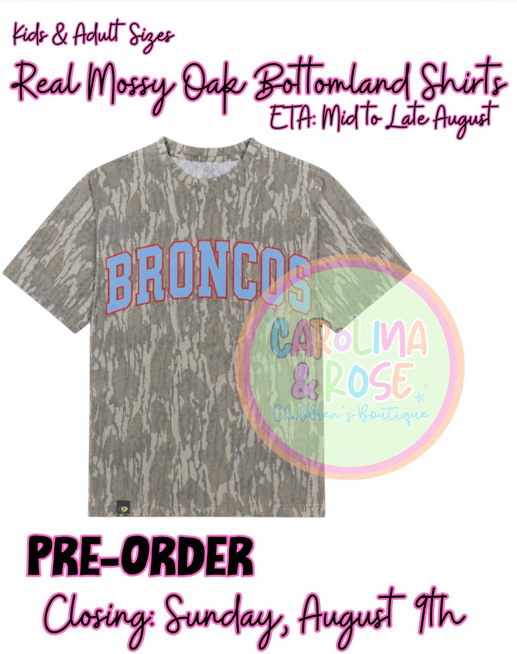 Broncos Mossy Oak Shirt *PRE-ORDER*
