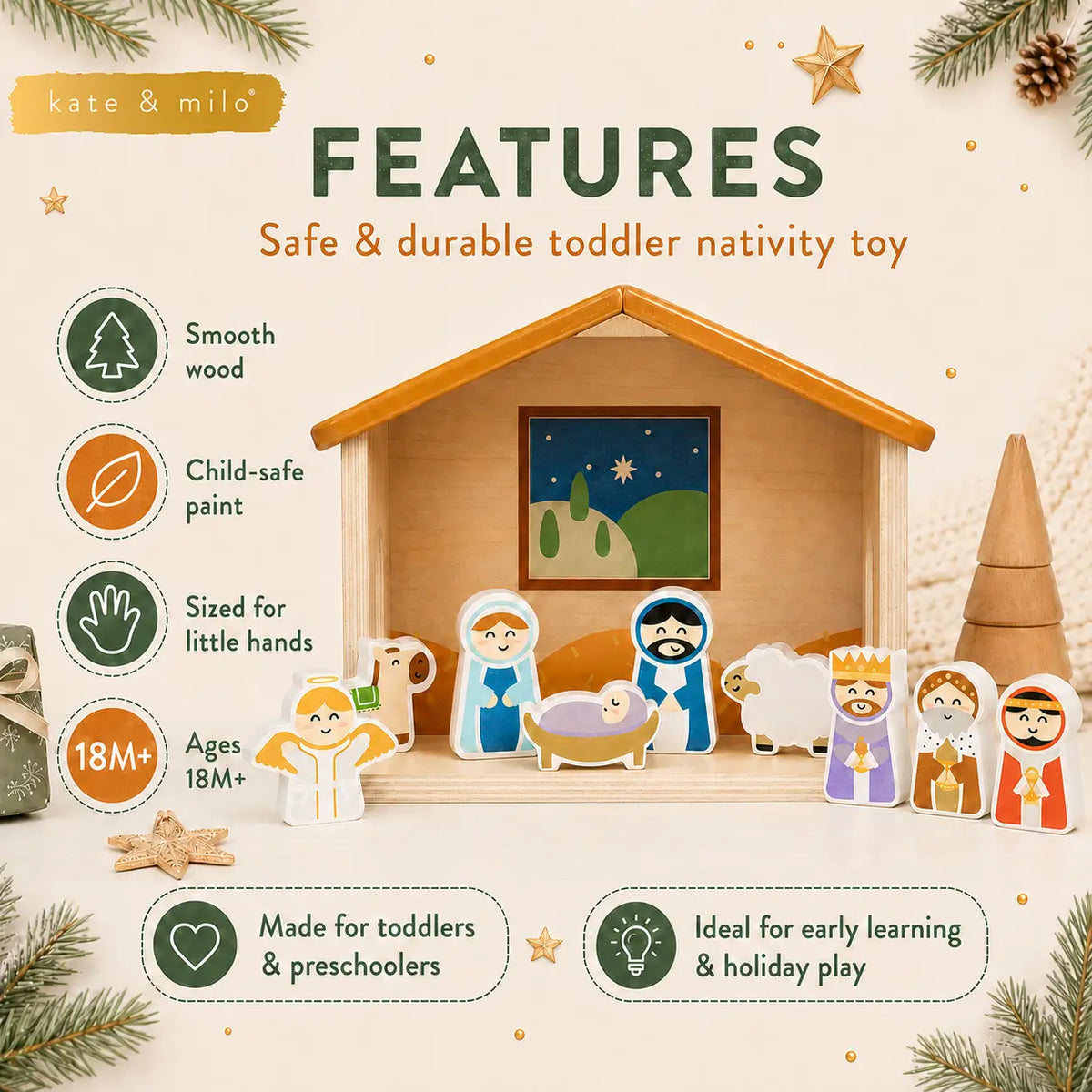 Wooden Nativity Set | READY TO SHIP/PICKUP