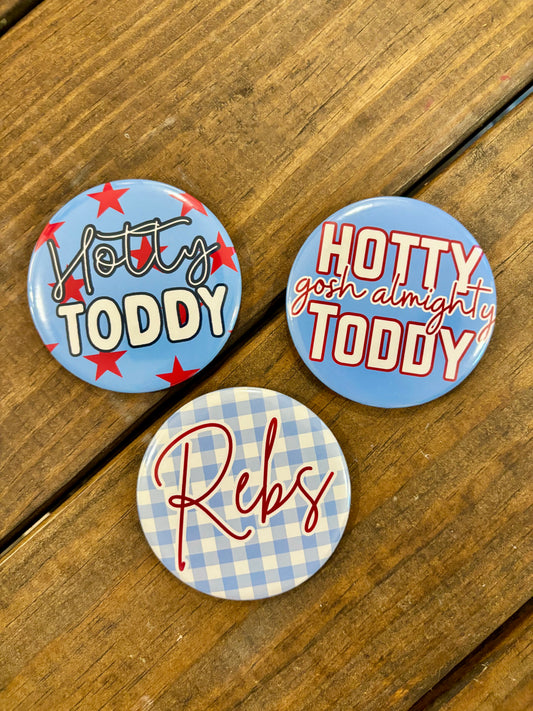 3” Game Day Button - Ole Miss Options