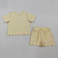 Lemon Scalloped Short Set