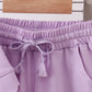 Lavender scalloped mom&me shorts set