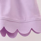 Lavender scalloped mom&me shorts set