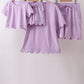 Lavender scalloped mom&me shorts set