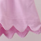 Pink scalloped mom&me shorts set