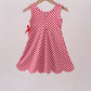 Red checkered bow active dress