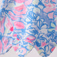 Watercolor floral ruffle scalloped dress