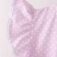 Lavender polka dot pocket ruffle pants set