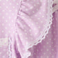 Lavender polka dot pocket ruffle pants set