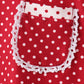 Red polka dot pocket ruffle pants set