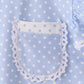 Blue polka dot pocket ruffle pants set