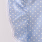 Blue polka dot pocket ruffle pants set