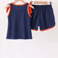 Navy Auburn active shorts set