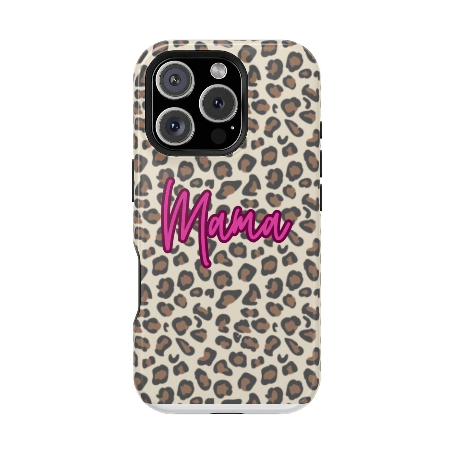 Mama Leopard Print Magnetic Impact Phone Case