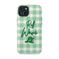 Phone Case — "Roll Wave" Green Plaid Magnetic Impact‑Resistant Case