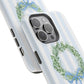 Floral Wreath Magnetic Impact Case — Blue Striped Protective Phone Case