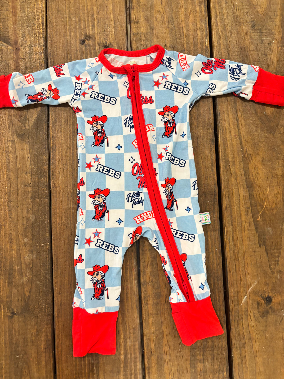 EXCLUSIVE Ole Miss Bamboo Baby Zippie - READY TO SHIP/PICKUP!