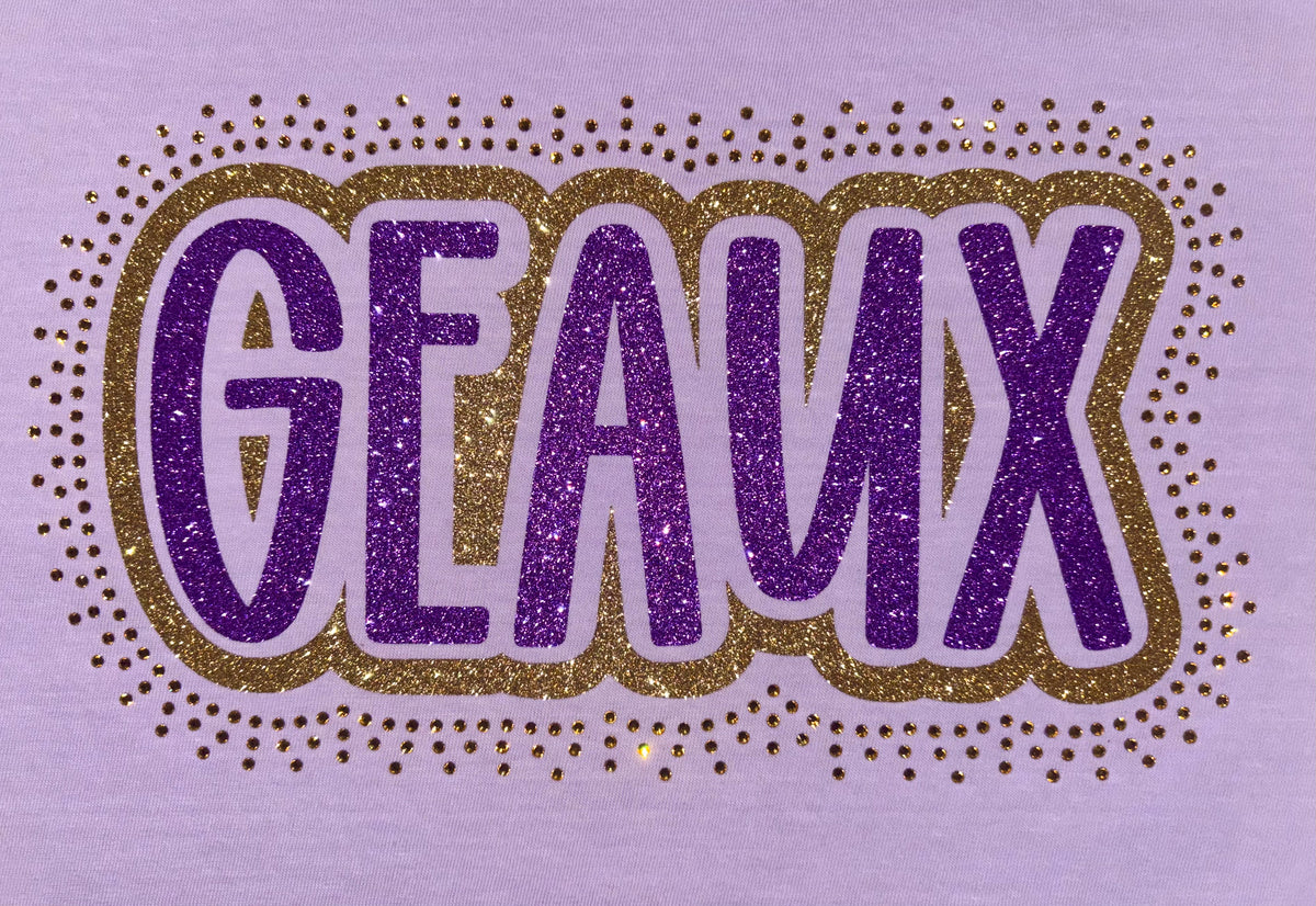 GEAUX Glitter Rhinestone T-Shirt *ETA Early November*