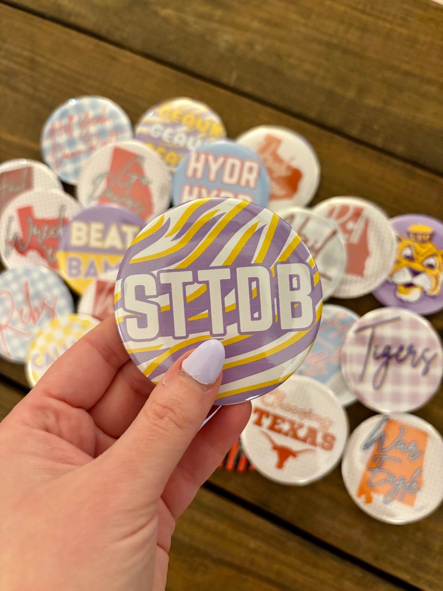 3” Game Day Button - LSU