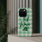 Phone Case — "Roll Wave" Green Plaid Magnetic Impact‑Resistant Case
