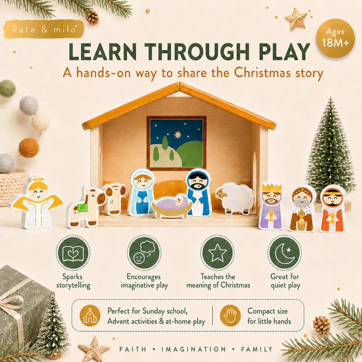 Wooden Nativity Set | READY TO SHIP/PICKUP