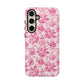 Pink Vintage Floral Tough Phone Case — Protective iPhone Cover