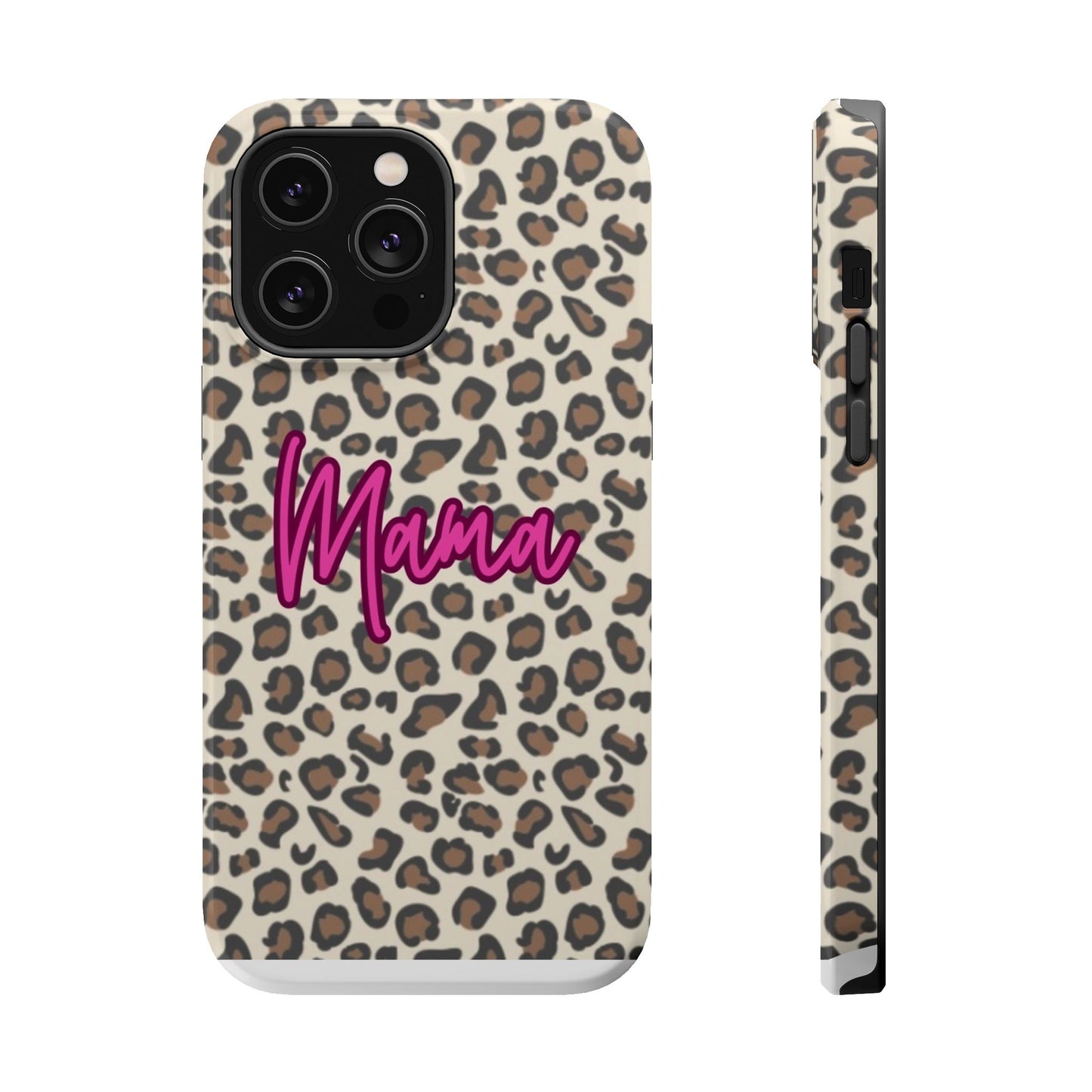 Mama Leopard Print Magnetic Impact Phone Case