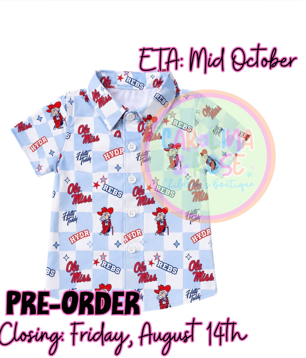 Ole Miss Boys Button Down *PRE-ORDER*