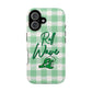 Phone Case — "Roll Wave" Green Plaid Magnetic Impact‑Resistant Case