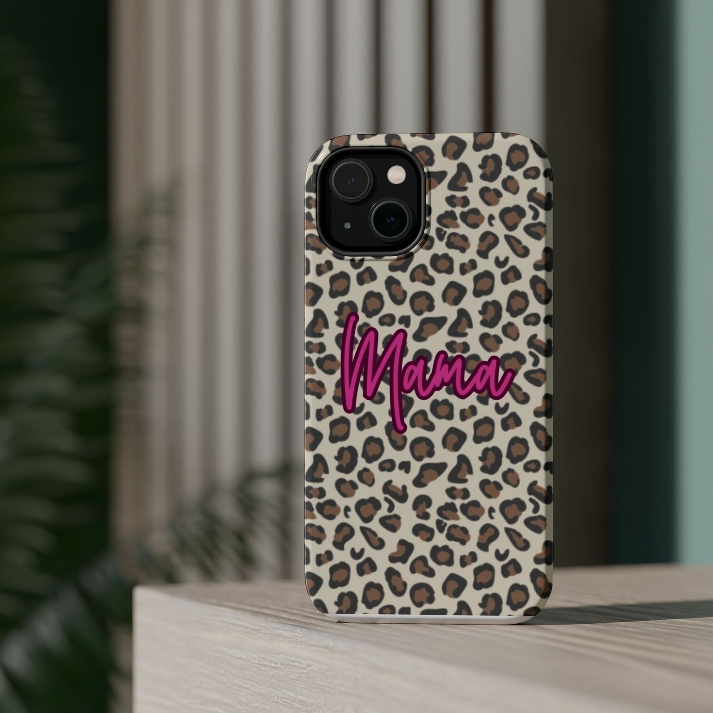 Mama Leopard Print Magnetic Impact Phone Case