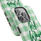 Phone Case — "Roll Wave" Green Plaid Magnetic Impact‑Resistant Case