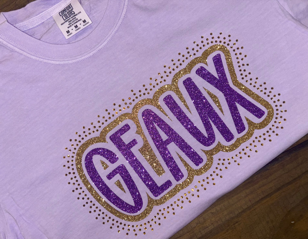 GEAUX Glitter Rhinestone T-Shirt *ETA Early November*