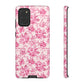 Pink Vintage Floral Tough Phone Case — Protective iPhone Cover