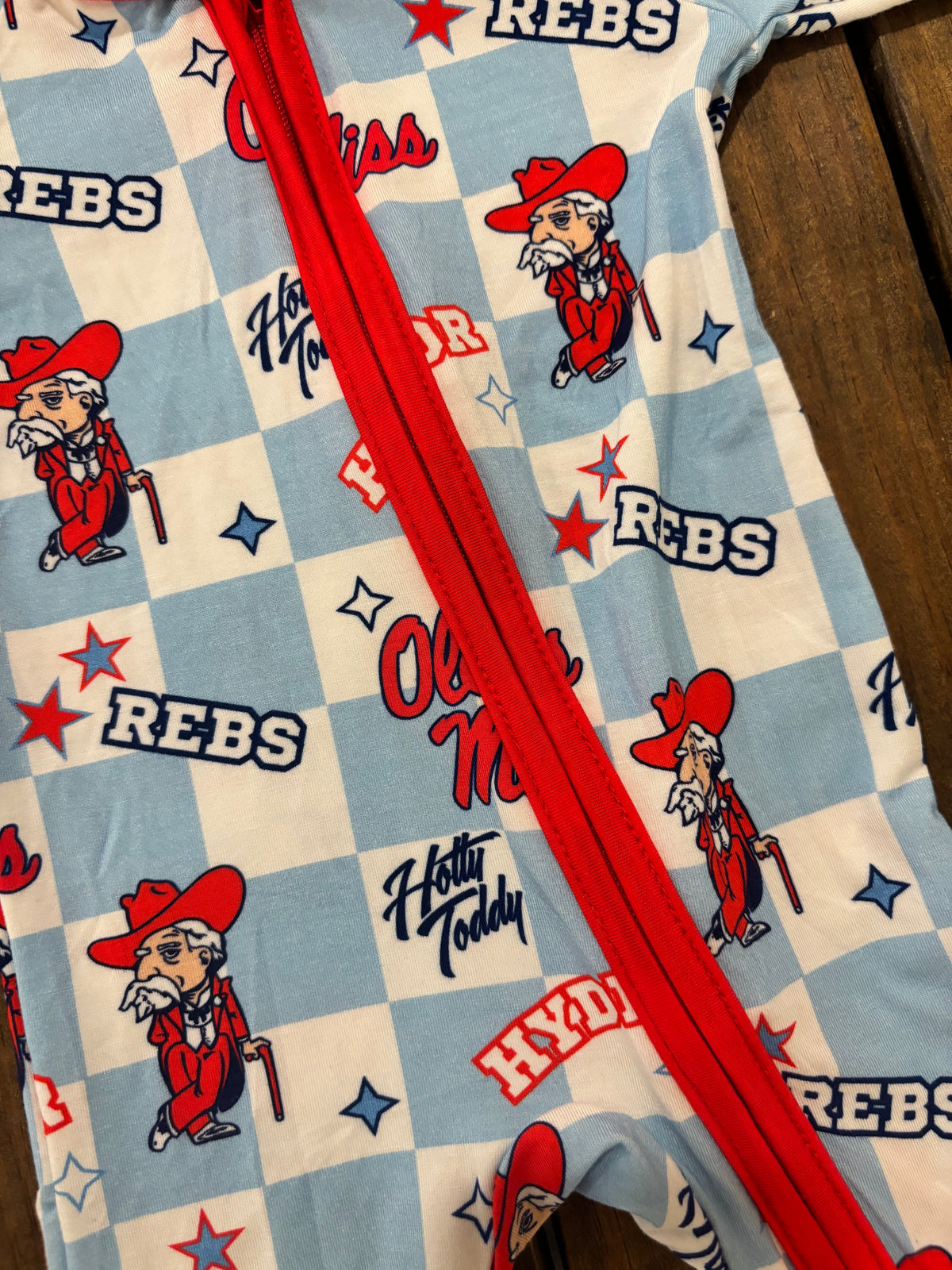 EXCLUSIVE Ole Miss Bamboo Baby Zippie - READY TO SHIP/PICKUP!