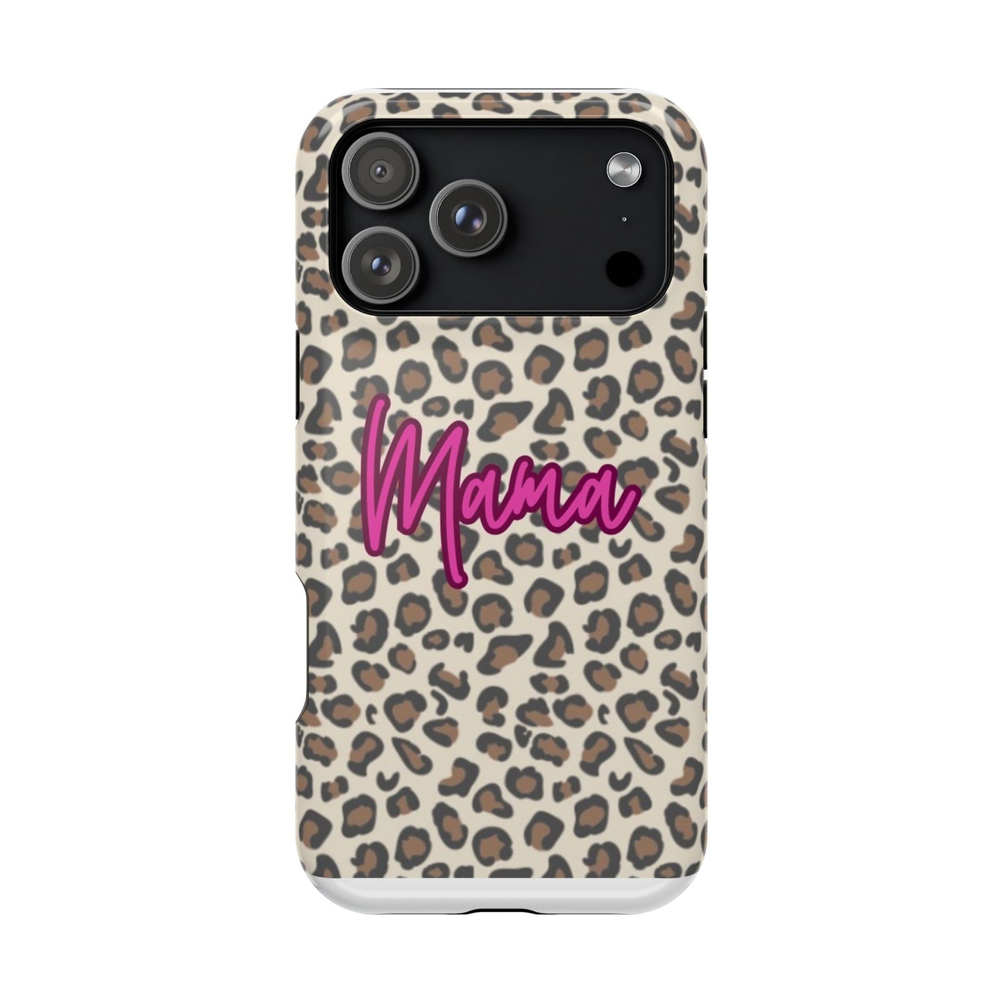 Mama Leopard Print Magnetic Impact Phone Case