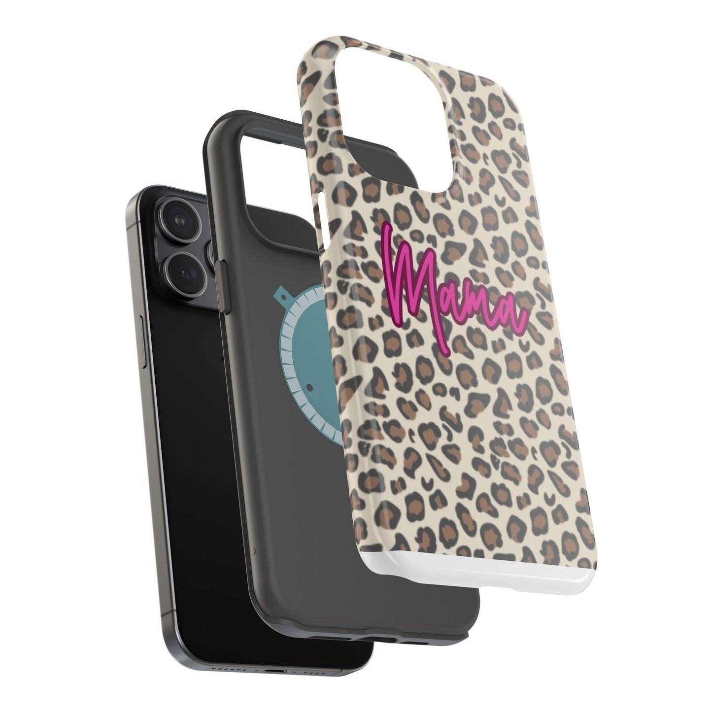 Mama Leopard Print Magnetic Impact Phone Case