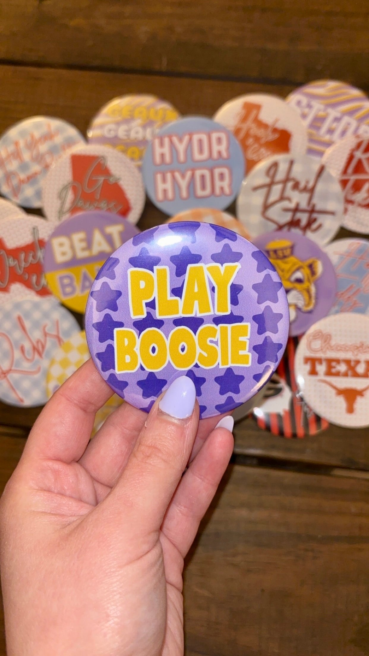 3” Game Day Button - LSU