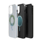 Floral Wreath Magnetic Impact Case — Blue Striped Protective Phone Case