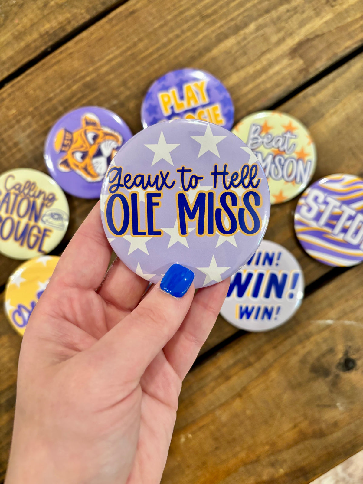 3” Game Day Button - LSU Options
