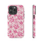 Pink Vintage Floral Tough Phone Case — Protective iPhone Cover