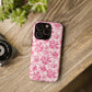 Pink Vintage Floral Tough Phone Case — Protective iPhone Cover