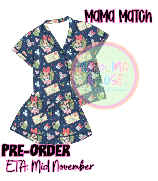 Minnie Christmas Bamboo 2 Piece Pajamas *PRE-ORDER*