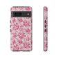 Pink Vintage Floral Tough Phone Case — Protective iPhone Cover