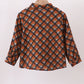 Premium brown plaid button down muslin shirt
